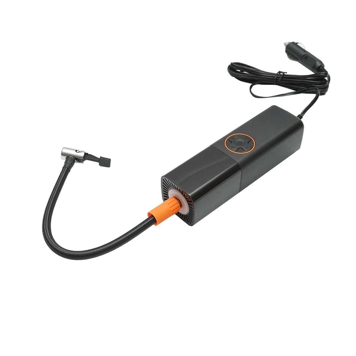 Compresor aer smart portabil digital LED 12V/70W, lanterna LED, functie setare oprire automata, accesorii incluse